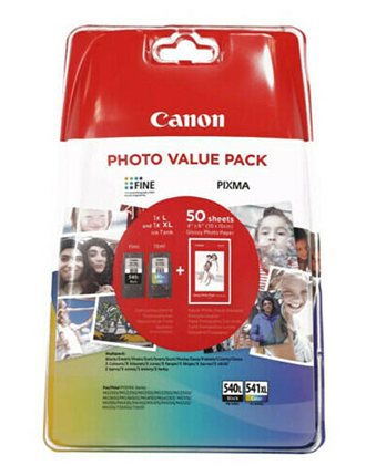 PG-540L + CL-541XL multipack (Canon, eredeti) tintapatronok + 50 db. 10×15 fotópapír